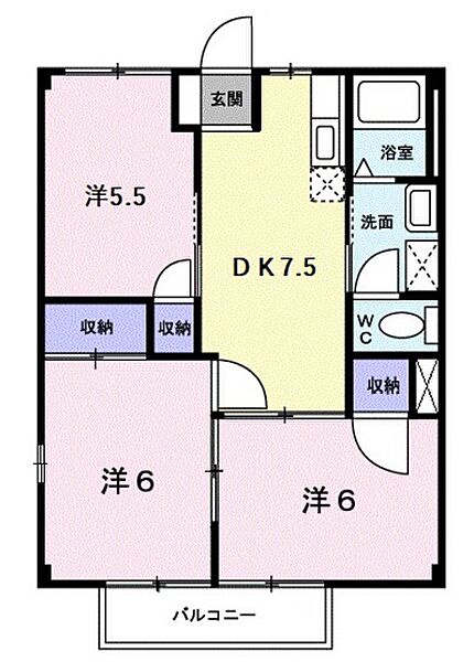 広島県広島市佐伯区坪井2丁目(賃貸アパート3DK・2階・52.17㎡)の写真 その2