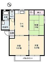 広島県広島市安佐南区八木9丁目（賃貸アパート3DK・2階・56.09㎡） その2