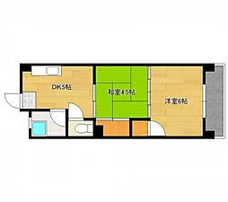 ファミリー希美香 2DKの間取図画像