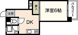 Ｂｅｌｌｏ中広 4階1DKの間取り