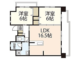 広島県広島市安佐南区大町東3丁目（賃貸マンション2LDK・2階・63.03㎡） その2