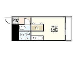 ラフィネ天満 ワンルームの間取図画像