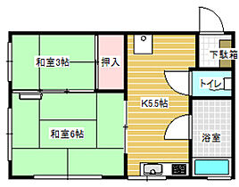 広島県広島市南区宇品神田5丁目（賃貸マンション2K・2階・30.00㎡） その1