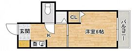 広島県安芸郡府中町桃山1丁目（賃貸マンション1K・2階・23.05㎡） その2