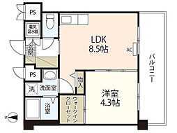 ベルハウス 1LDKの間取図画像