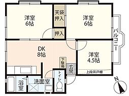 ルビーハイツ 3DKの間取図画像