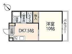 フィレンツェ2 1DKの間取図画像