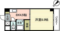 モーニングパーク 3階1DKの間取り