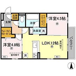 campanella山本 2LDKの間取図画像