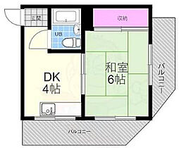 エステートショーヂ？2 4階1DKの間取り