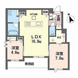 フィーノ 2LDKの間取図画像