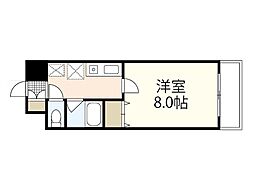 シャローム五日市 1Kの間取図画像
