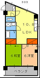 佐藤ビル 2LDKの間取図画像