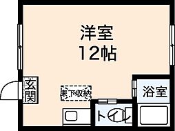 サンシャイン中央2 ワンルームの間取図画像