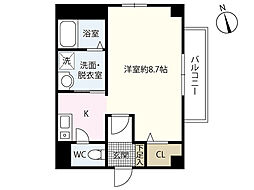 フィネス東白島 1Kの間取図画像