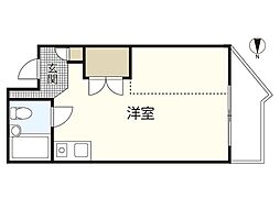 ジャルダン12 ワンルームの間取図画像