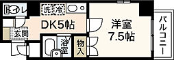プロスペリテ竹田 1DKの間取図画像