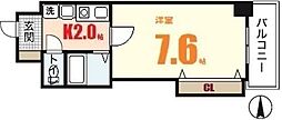 関本大町ビル 1Kの間取図画像