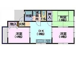 シャトルウイング 3DKの間取図画像