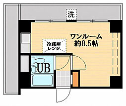 サンピア大手町 ワンルームの間取図画像