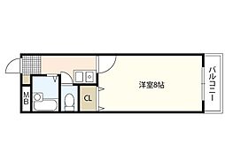 パーク吉山 1Kの間取図画像