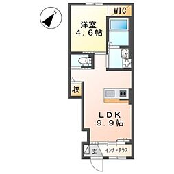 glorious 1LDKの間取図画像