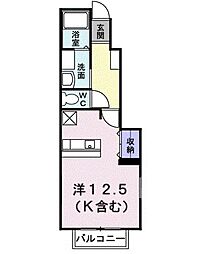 ベルフィオーレ1 ワンルームの間取図画像