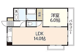 クリオール 1LDKの間取図画像