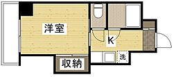 呉セントラルタワー 1Kの間取図画像