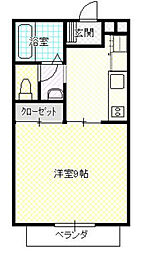 企画AP3 1Kの間取図画像