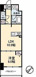 シャーメゾンステージ呉中央 1LDKの間取図画像