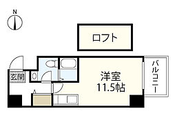 ファンタジービル ワンルームの間取図画像