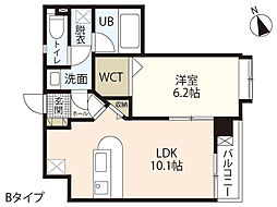 ShetlandCourt2 1LDKの間取図画像