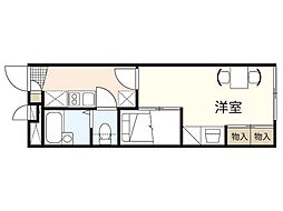 レオパレス長楽寺 1Kの間取図画像