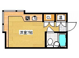 グリーンハイム ワンルームの間取図画像