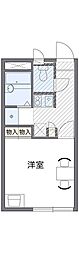 レオパレスアスティ新田 1Kの間取図画像