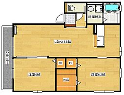 パークサイド中山1 2LDKの間取図画像