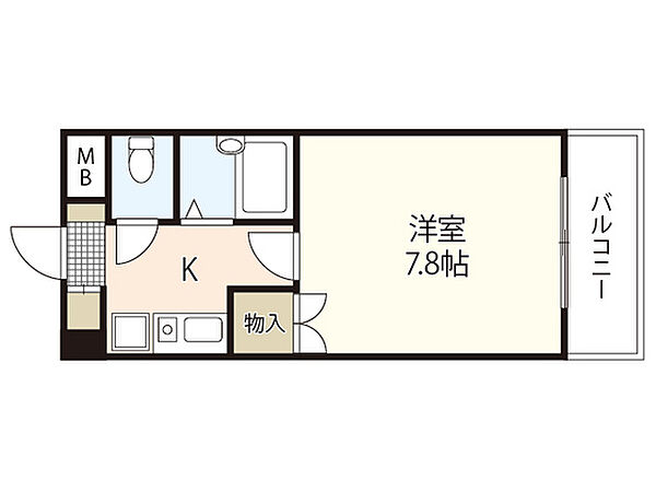 ドミトリー庚午壱番館 ｜広島県広島市西区庚午南2丁目(賃貸マンション1K・3階・23.80㎡)の写真 その2