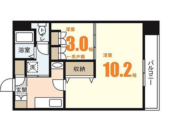 広島県広島市安佐南区緑井6丁目(賃貸マンション1LDK・2階・33.25㎡)の写真 その2