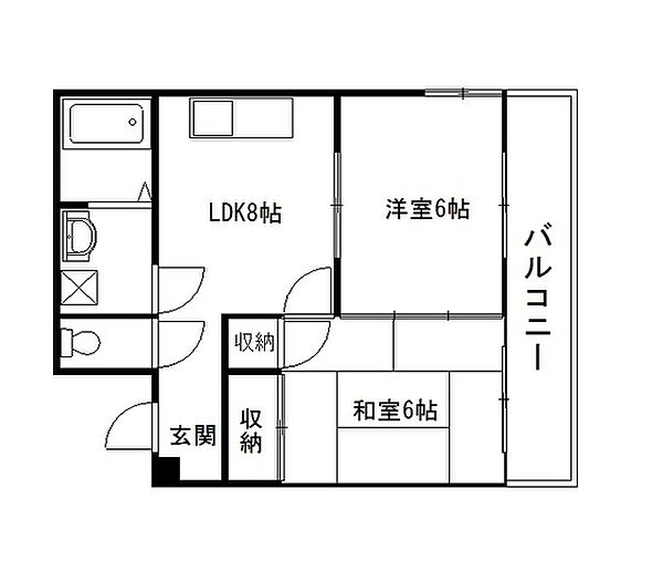 中居ビル ｜広島県広島市中区光南3丁目(賃貸マンション2DK・2階・46.00㎡)の写真 その2