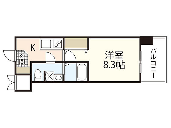 calm牛田本町 ｜広島県広島市東区牛田本町1丁目(賃貸マンション1K・2階・27.25㎡)の写真 その2