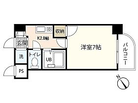 広島県広島市東区牛田新町4丁目（賃貸マンション1K・8階・22.68㎡） その2