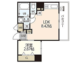 広島県広島市中区鶴見町（賃貸マンション1LDK・8階・28.25㎡） その2