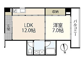 サンガーデン上幟  ｜ 広島県広島市中区上幟町（賃貸マンション1LDK・4階・46.76㎡） その2