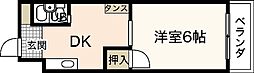 房尾本店ビル 1DKの間取図画像
