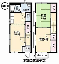 ミニオンハイツC 2LDKの間取図画像