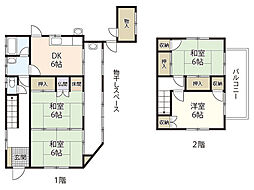 阿賀南6丁目戸建て 4DKの間取り