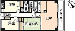 シーブリーズ東原壱番館 3LDKの間取図画像