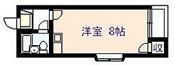 グリーン春 ワンルームの間取図画像