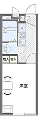 レオパレスオズヴァリー 2階1Kの間取り
